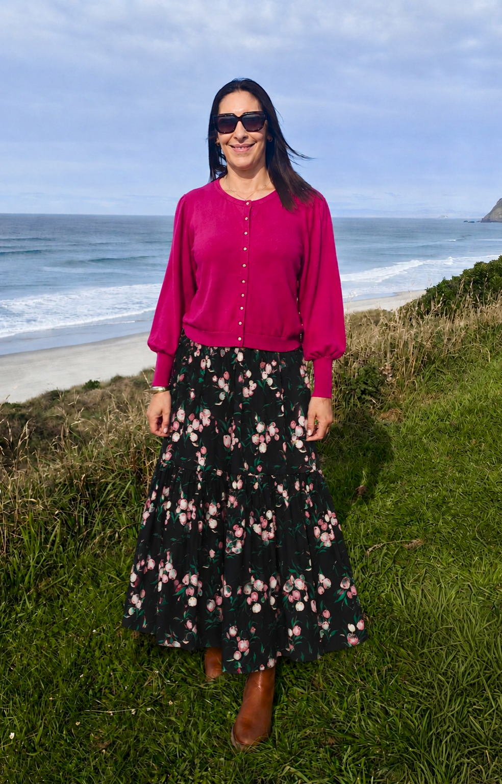 Tiered Victoria Maxi Skirt - Tulip Floral