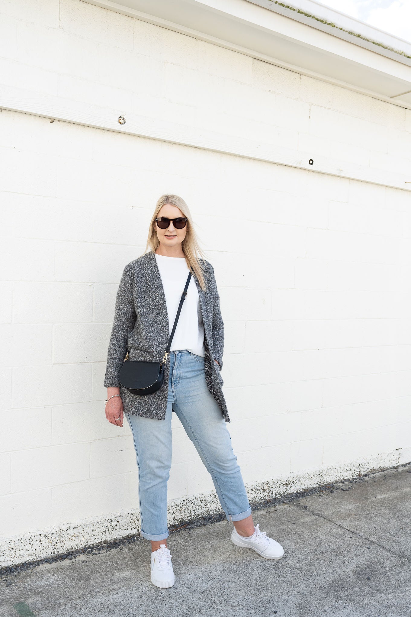Grey Marl Blazer Coat