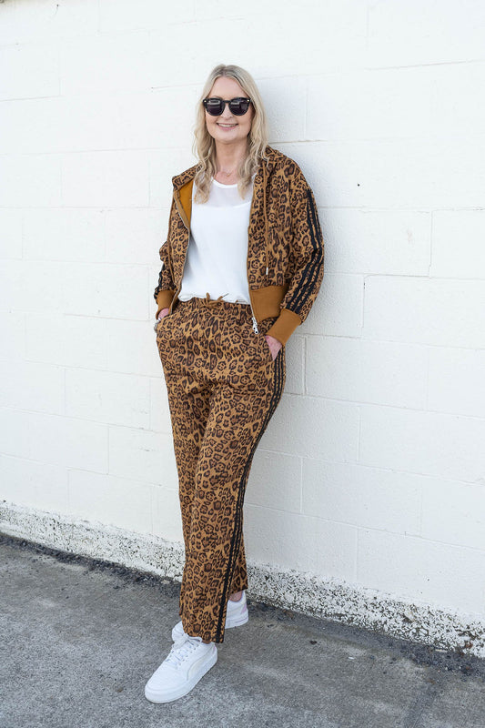 Leo Side Stripe Joggers - Gold Shimmer