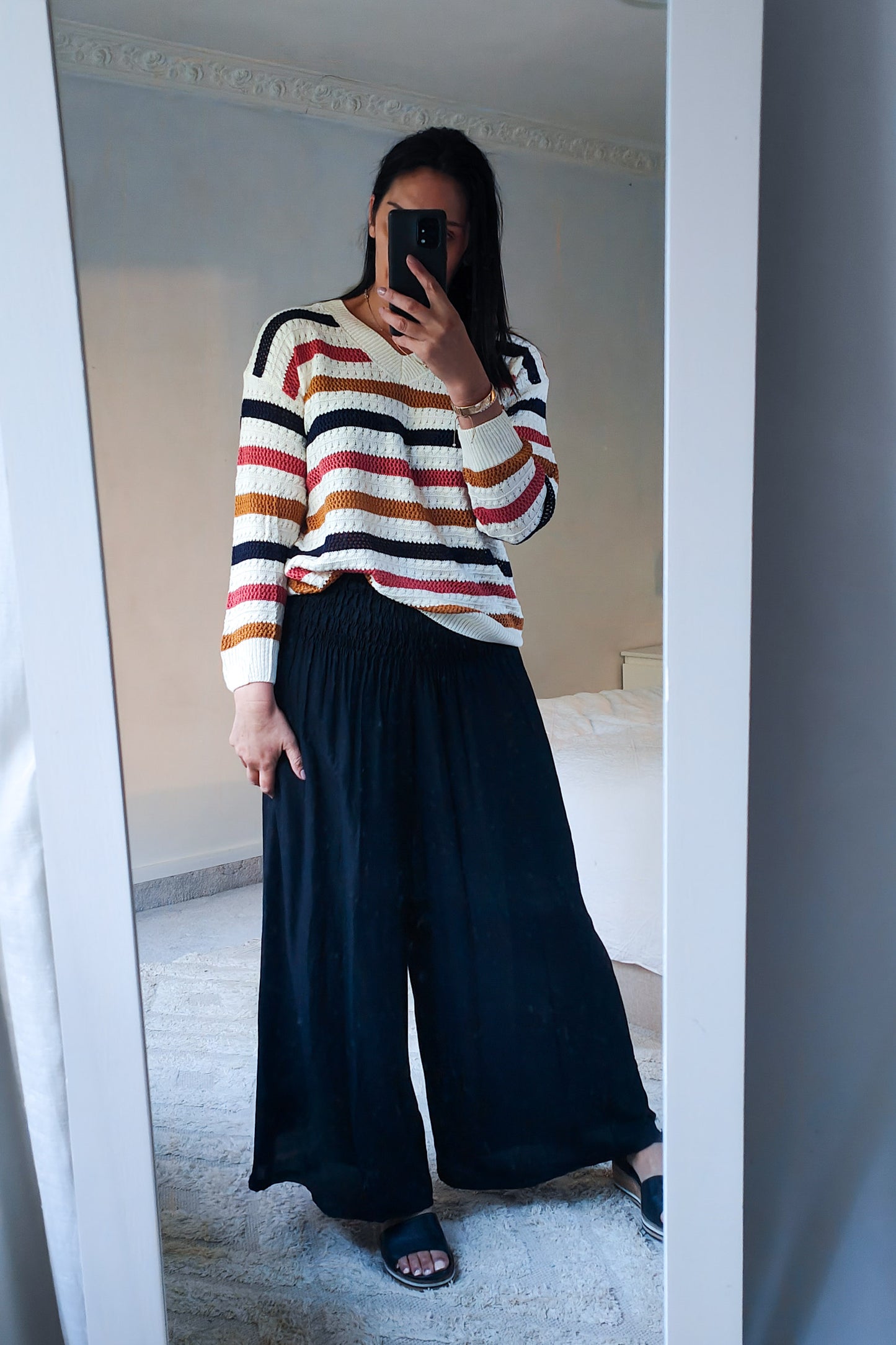 Relaxed Stripe Audrey Knit - Neutral