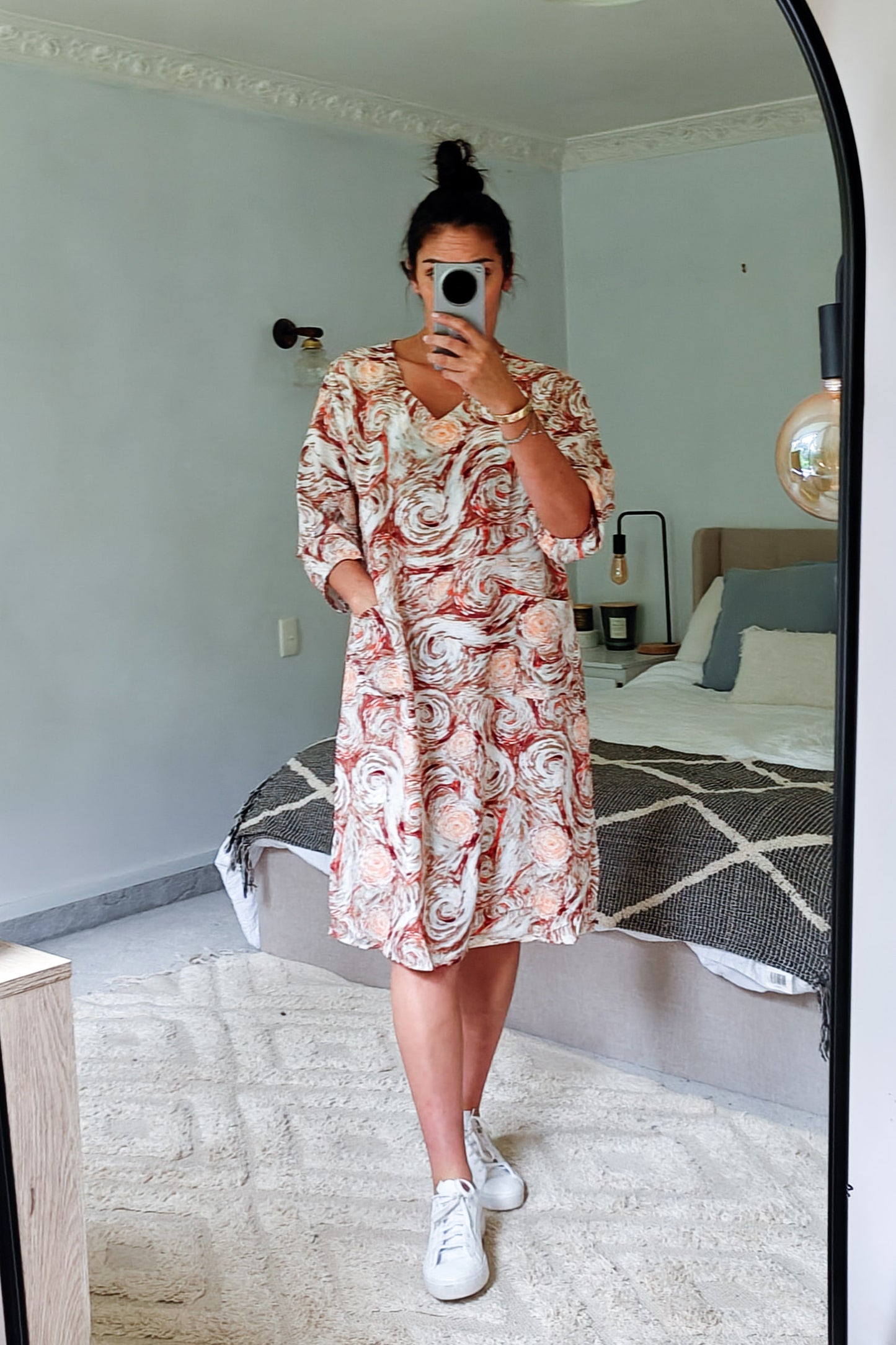 Abstract Swirl Tunic/Dress - Autumn