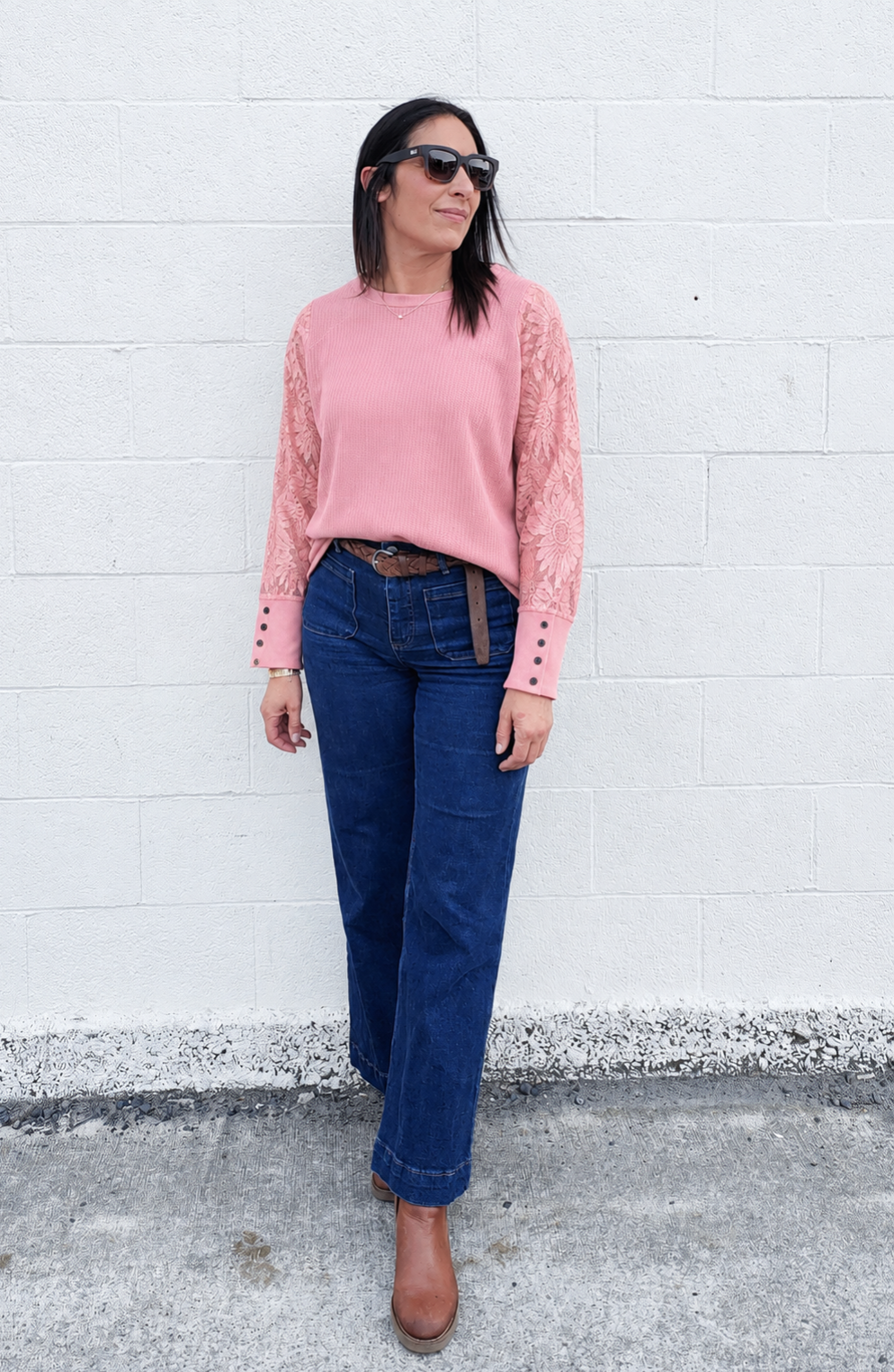 Rose - Lace Sleeve Aurelia Top