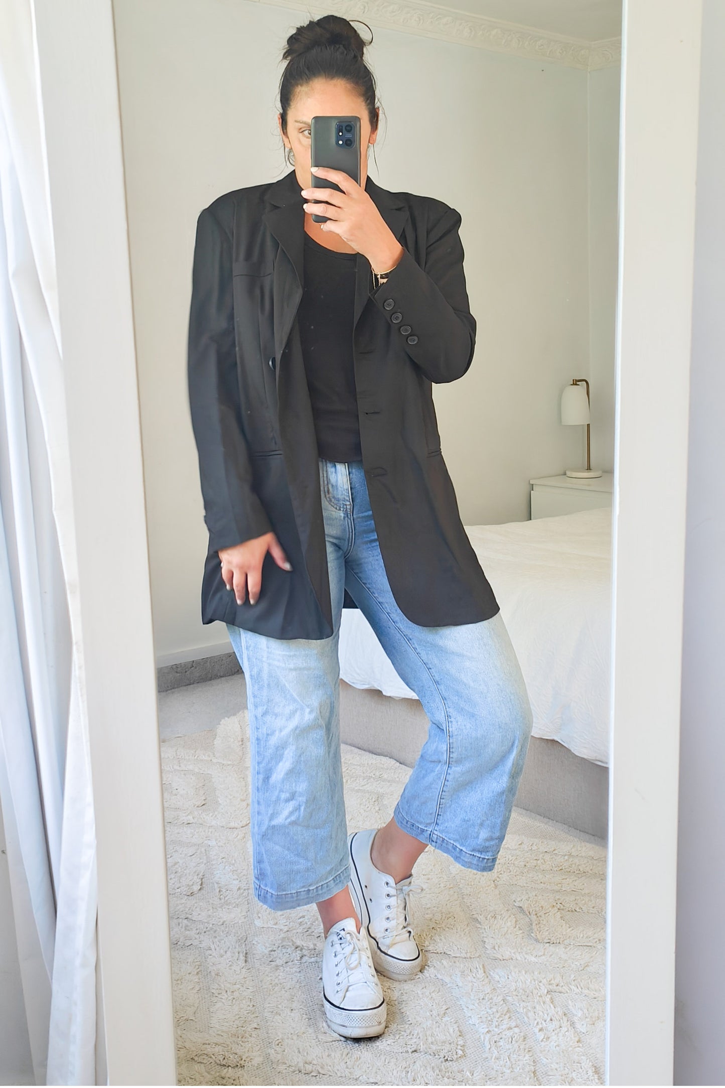 Oversized Longer Blazer - Black