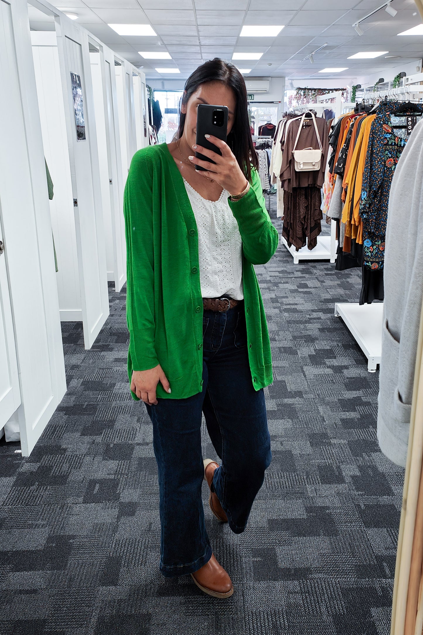 Bright Green Emma Cardigan
