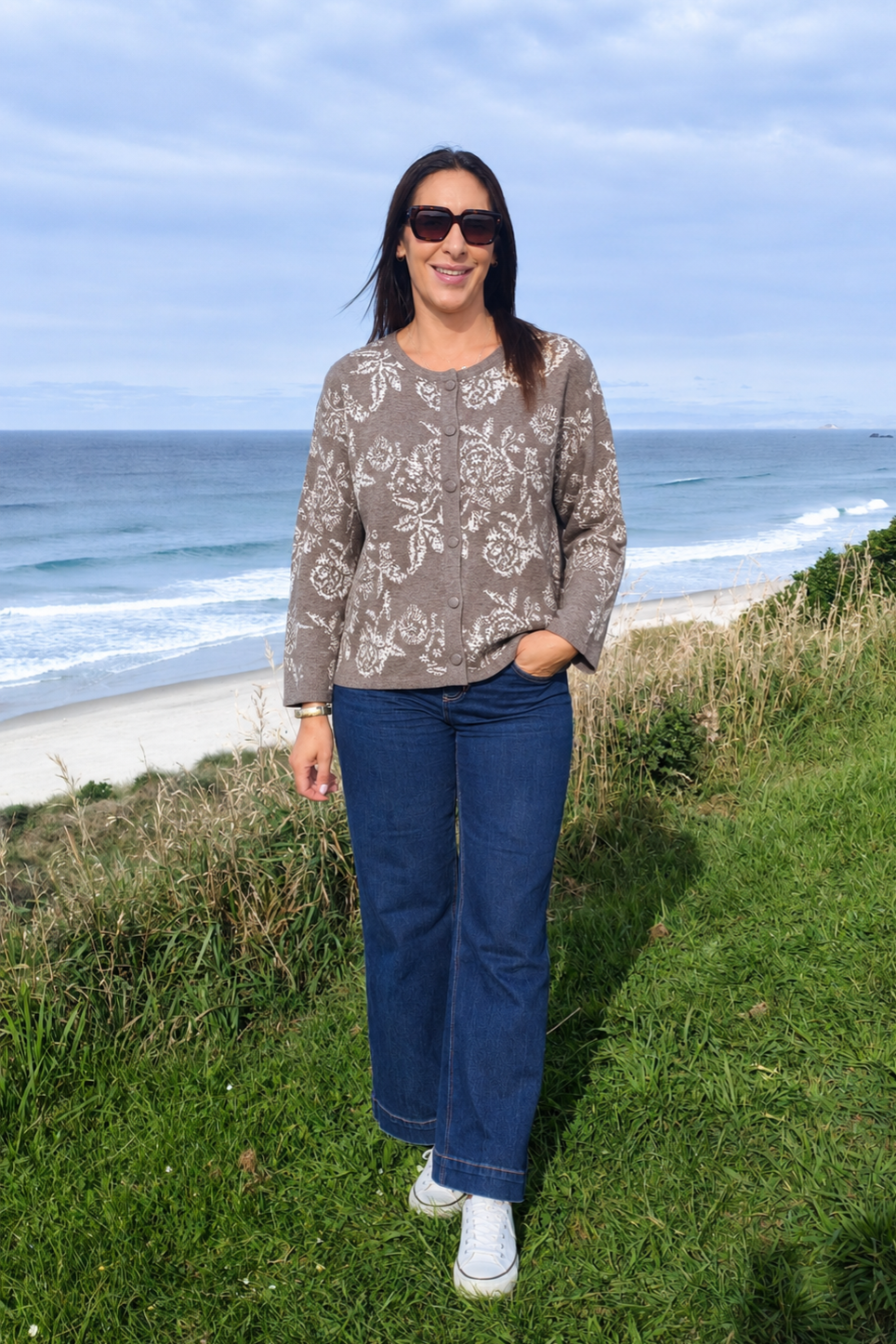 Grey Motif - Esme Button up Cardi
