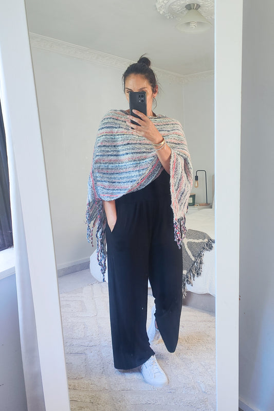 Soft Multi-coloured Poncho