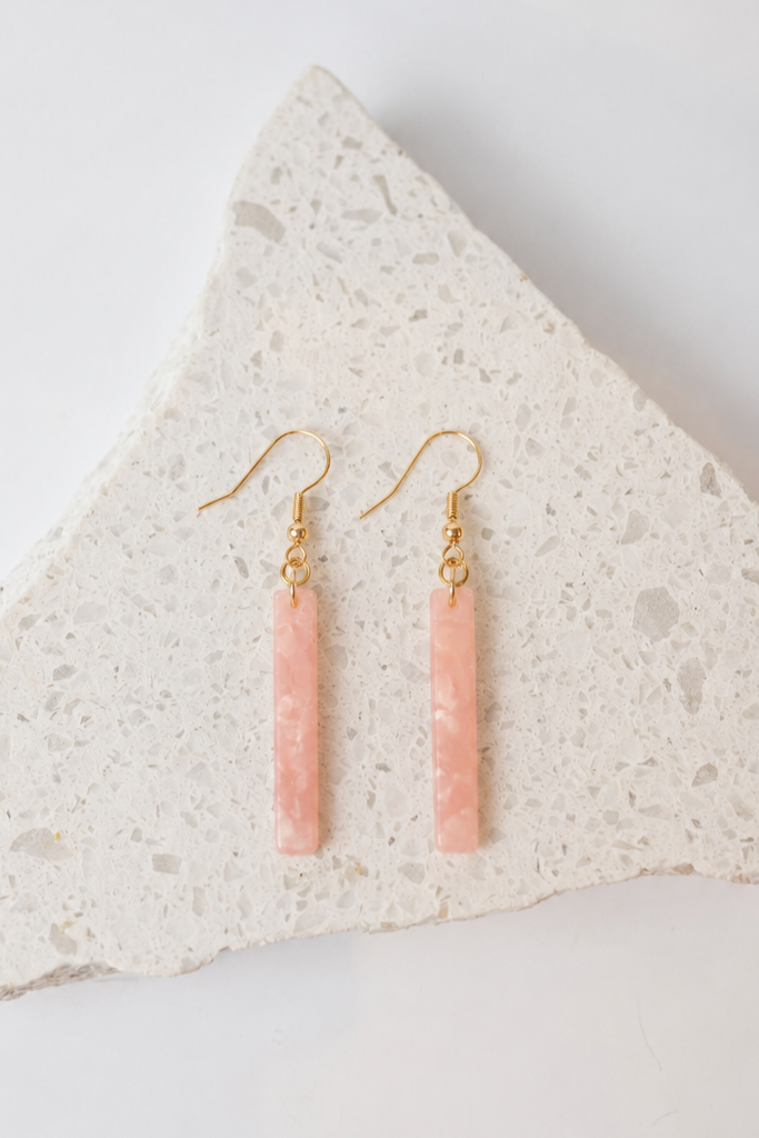 Delicate Pink Pearl Earrings