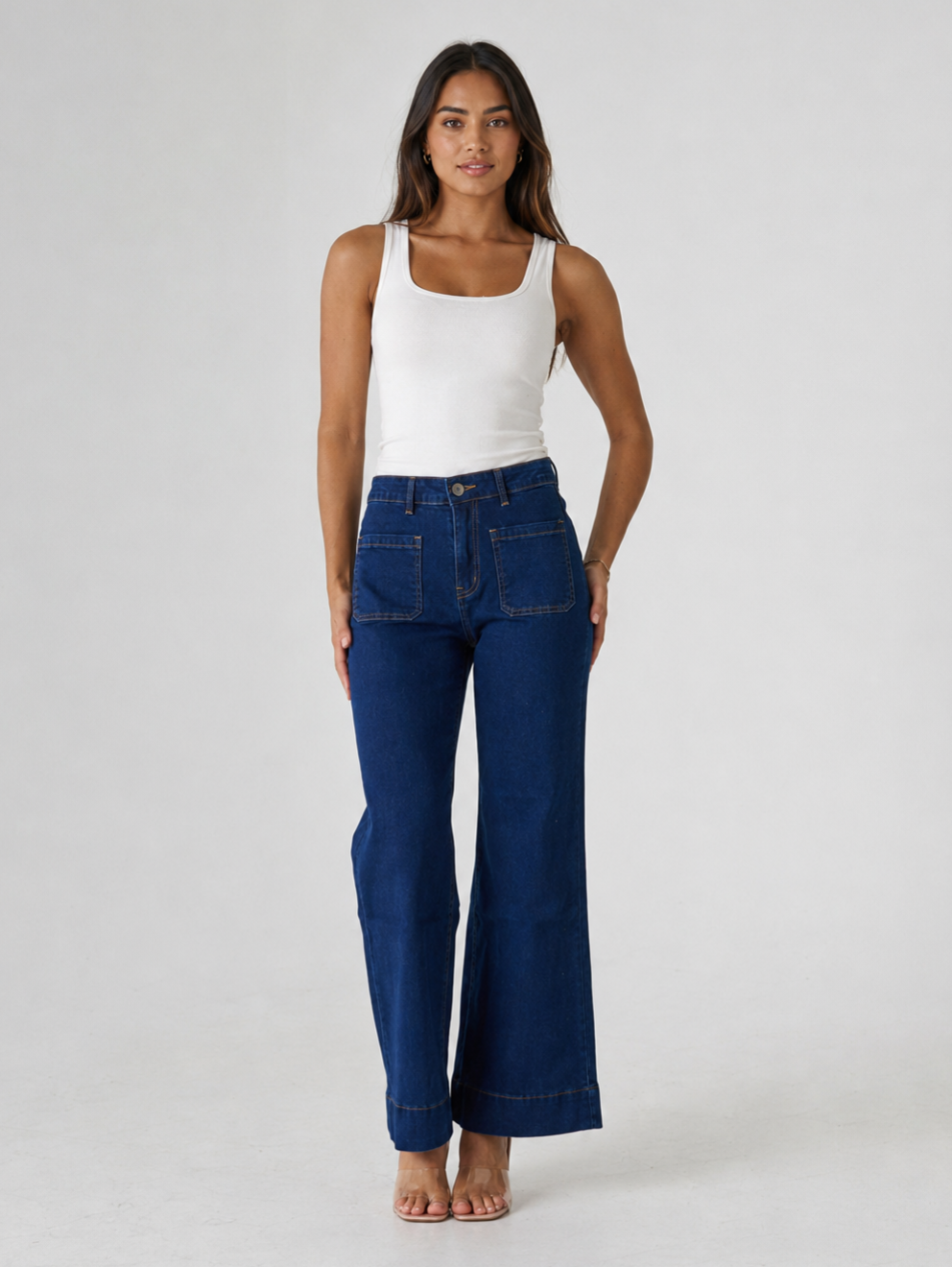 PRE-ORDER** Lizzy Stretch Denim Jeans - Dark Blue