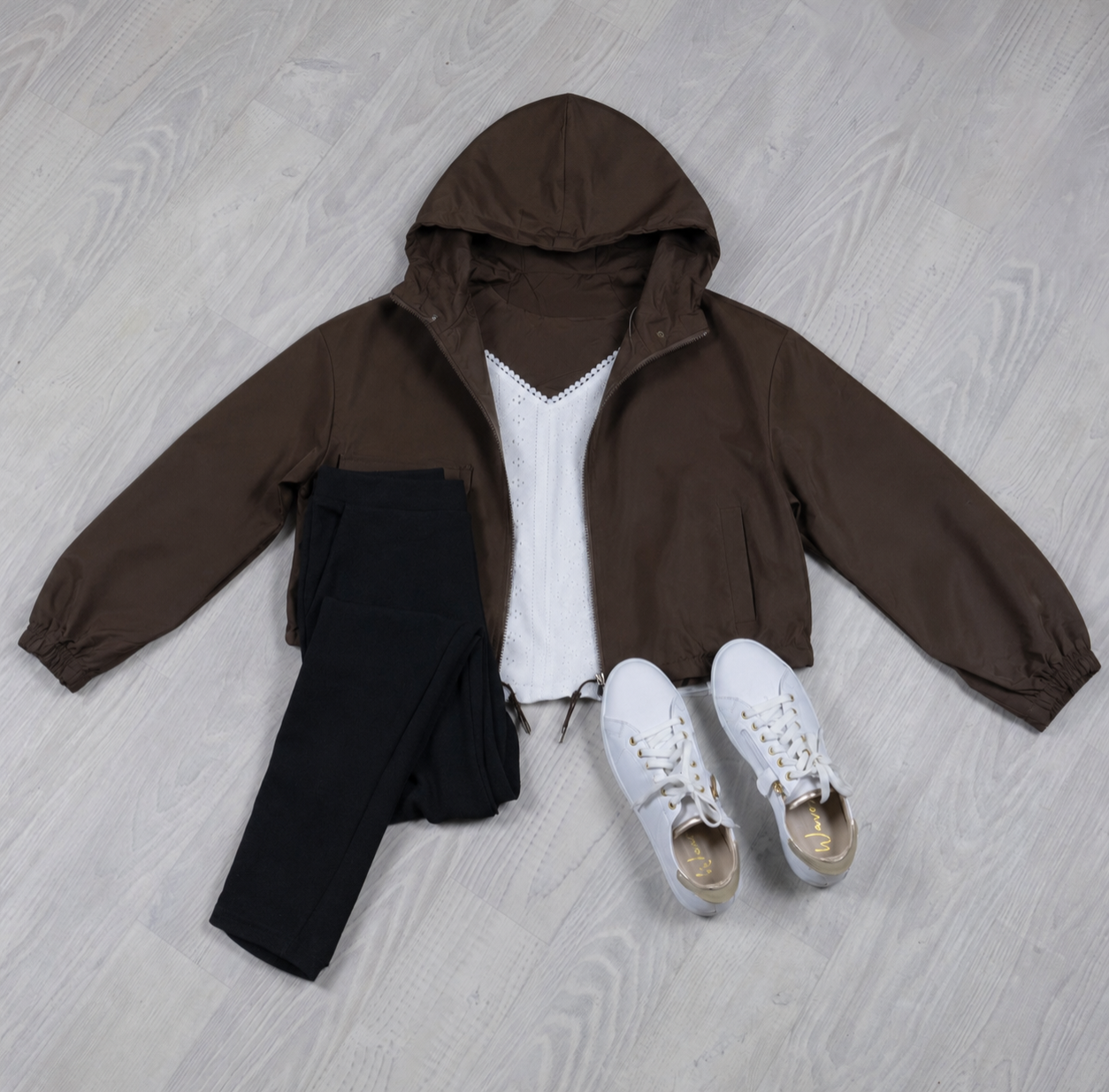 Raven Hooded Jacket - Coffee