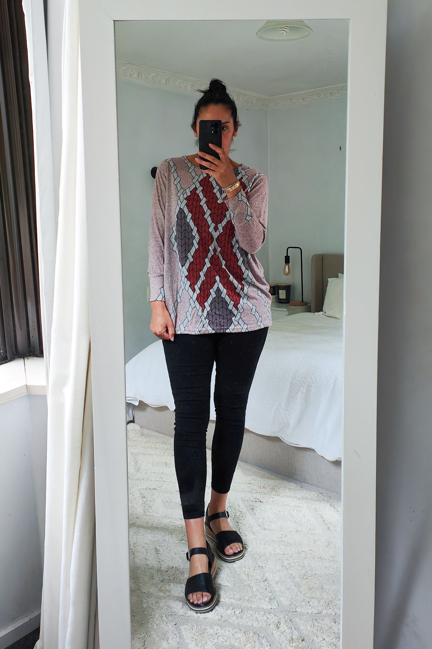 Acrylic Jersey -Pink Cobblestones