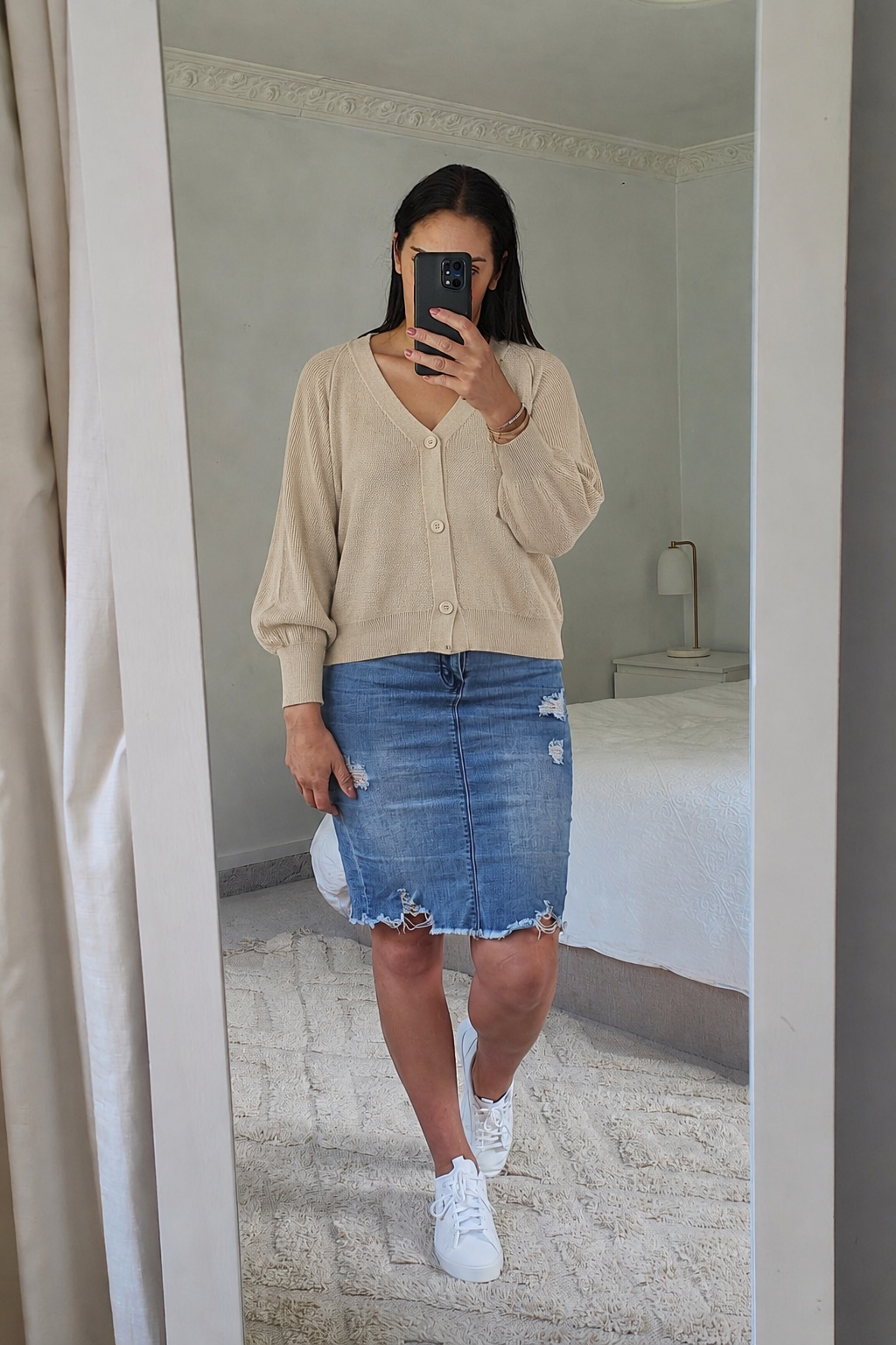 Narelle button up Cardi - Sand