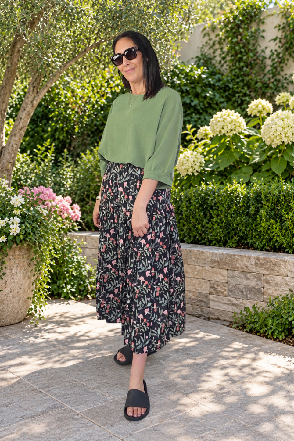 Tiered Victoria Maxi Skirt - Whimsical Woodland