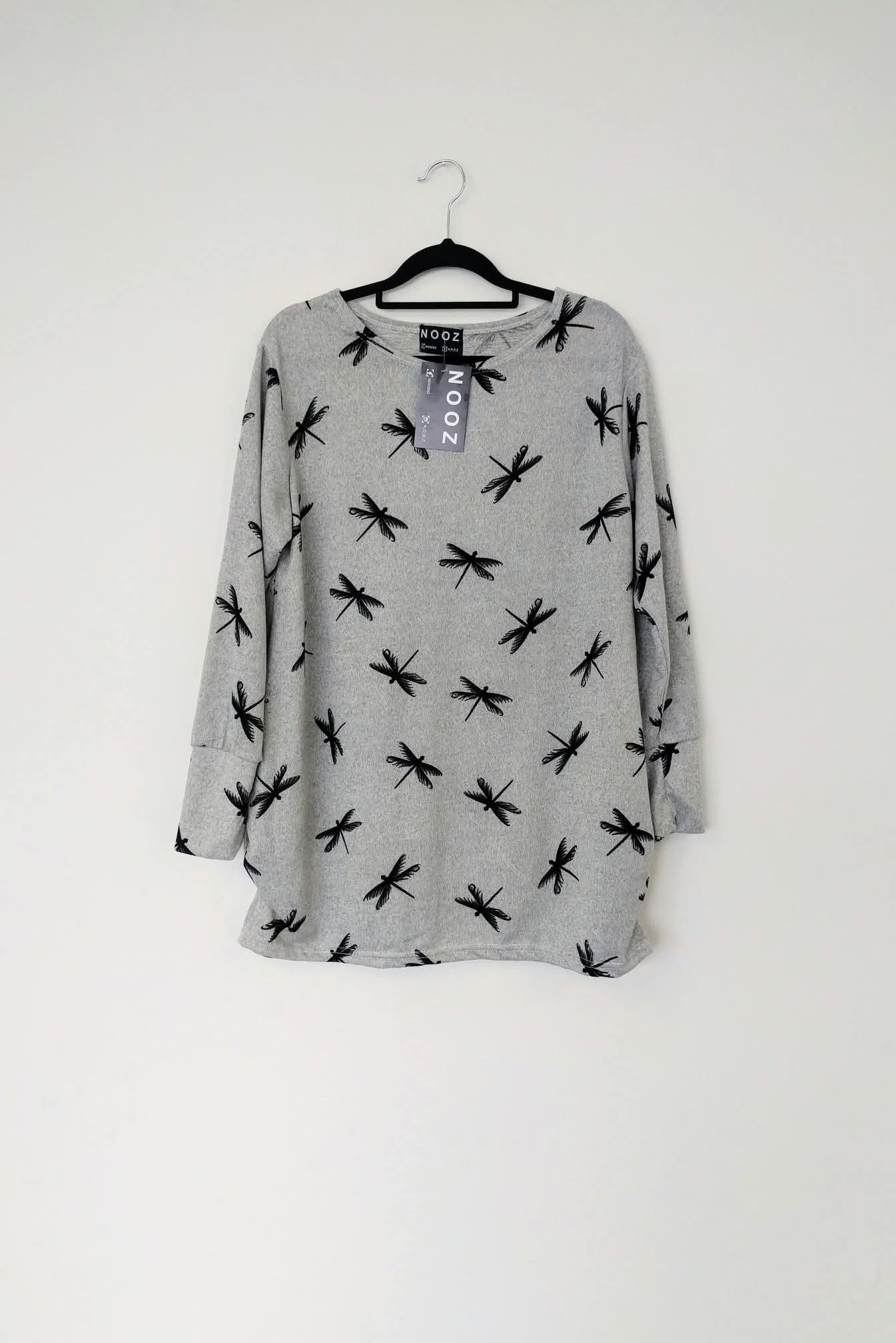 Acrylic Jersey -Dragonfly Grey/Black