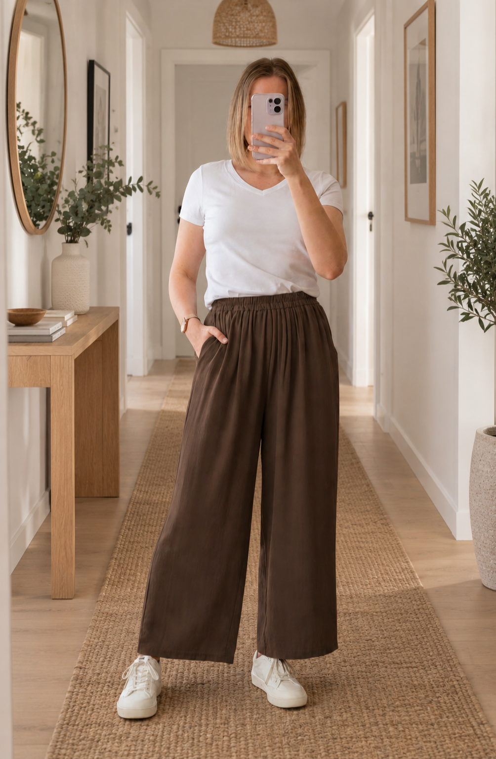 Chocolate - Straight Leg Pants