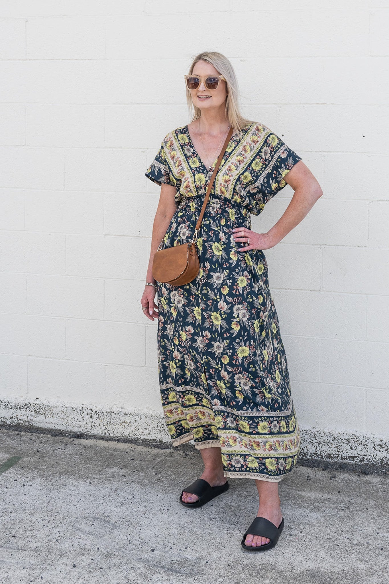 Golden Sweet Pea - Boho Malia Maxi Dress