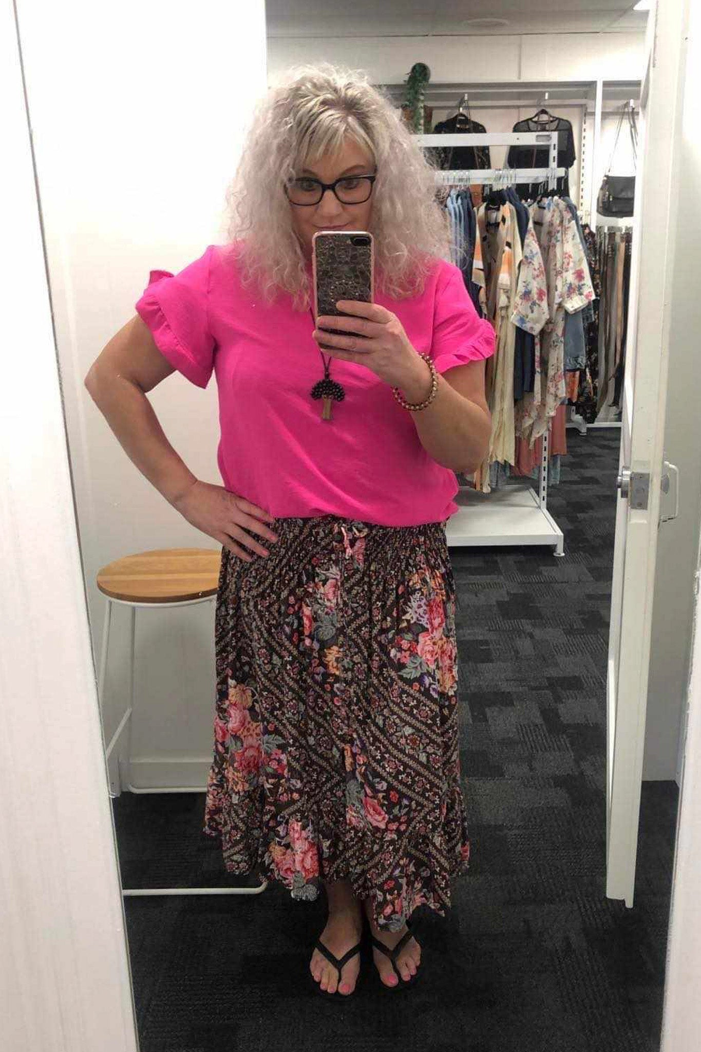 Woodland Floral - Magnolia Maxi Skirt