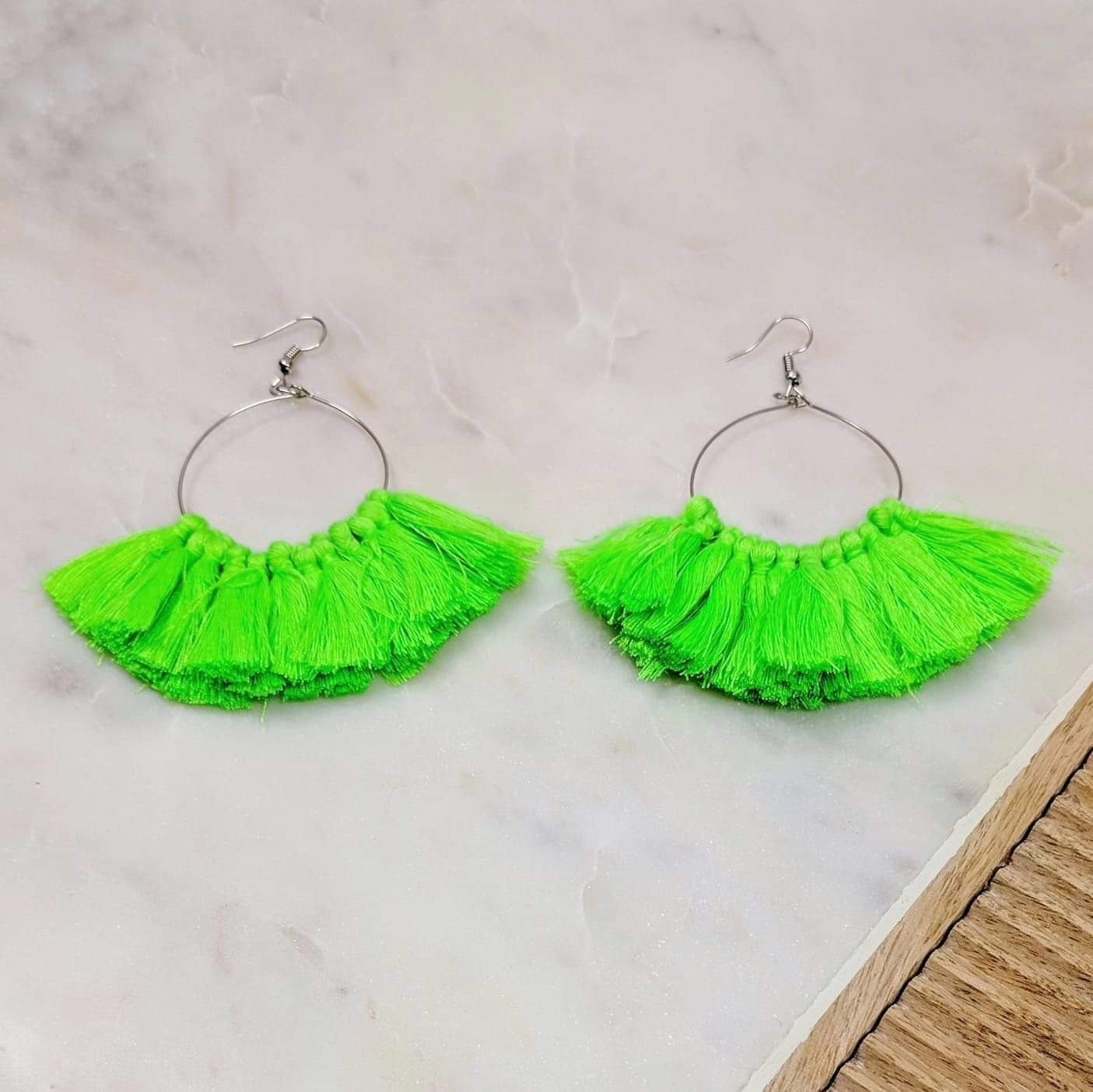 Neo Hoop Earrings - Fluro