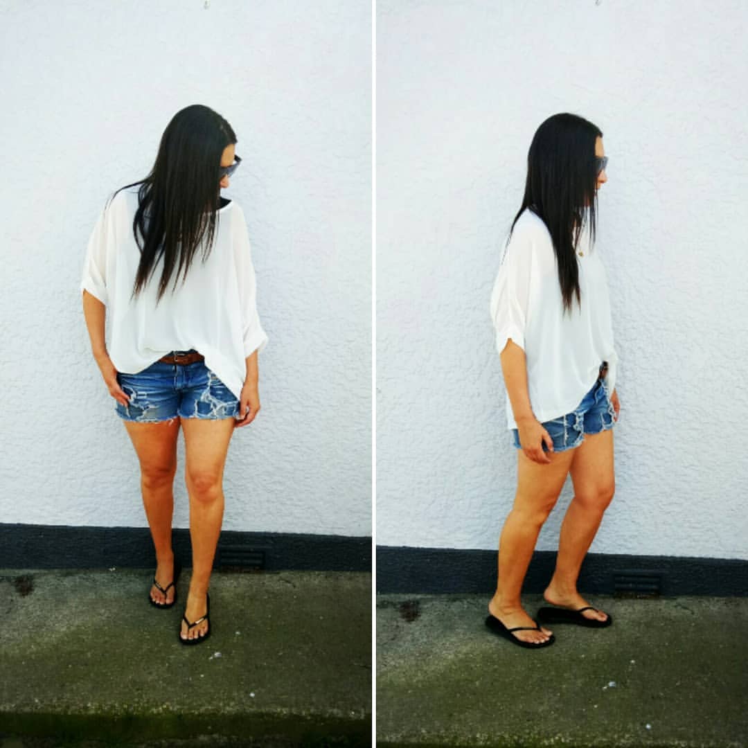 Plain White Draped Top - Essential Collection