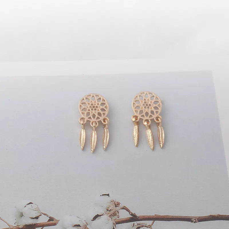 Dreamcatcher Studs - Golden