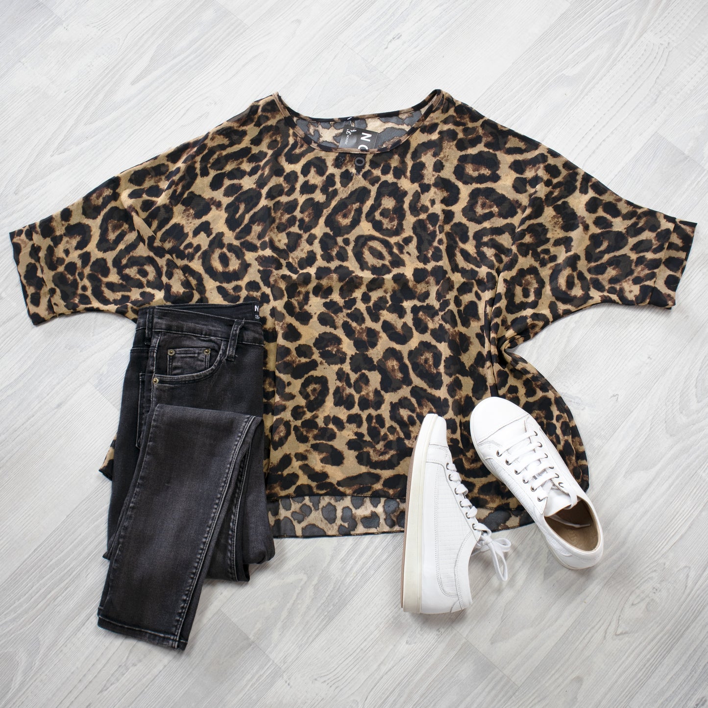 PRE-ORDER** Animal Print Draped Top - Wild Collection