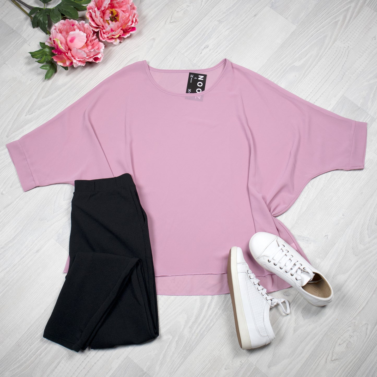 PRE-ORDER** Dusky Pink Draped Top - Essential Collection