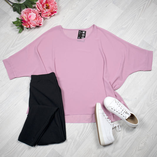 PRE-ORDER** Dusky Pink Draped Top - Essential Collection