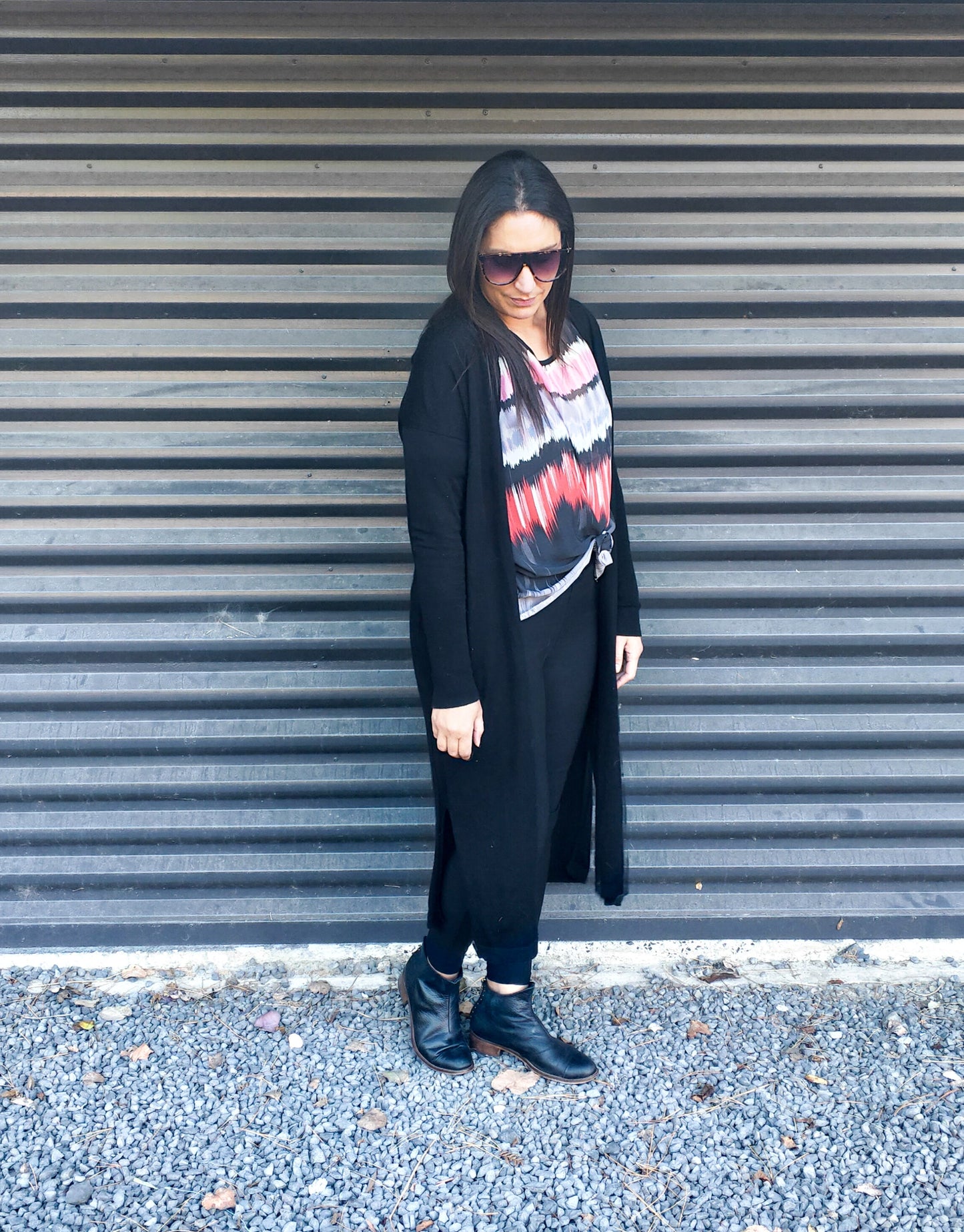 PRE-ORDER** Serpentine Stripe Draped Top - Vogue Collection