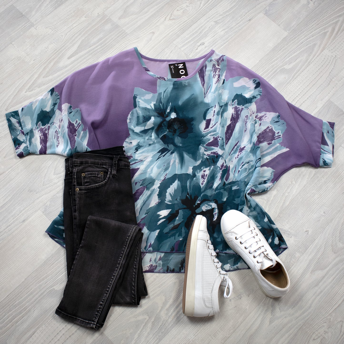 PRE-ORDER** Lilac Feathered Draped Top - Wild Collection