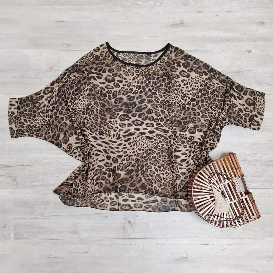 PRE-ORDER** Dark Animal Draped Top - Wild Collection