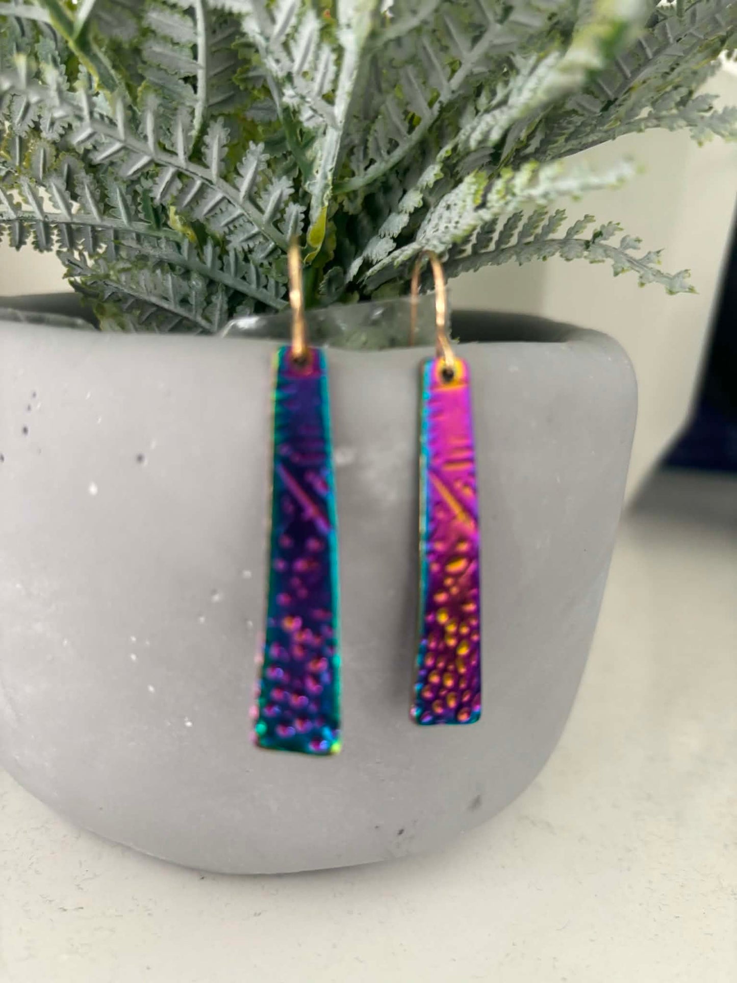 Rectangular Rainbow Earrings