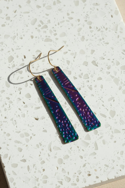 Rectangular Rainbow Earrings