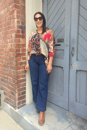 Bold Regal Draped Top - Solid Collection