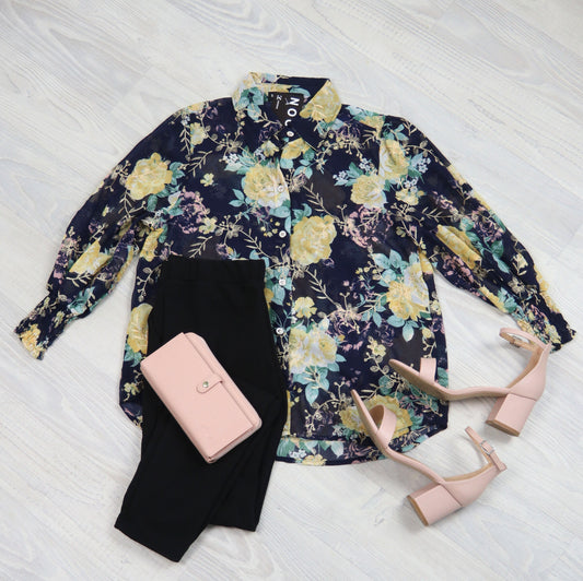 Florence Blouse - Navy