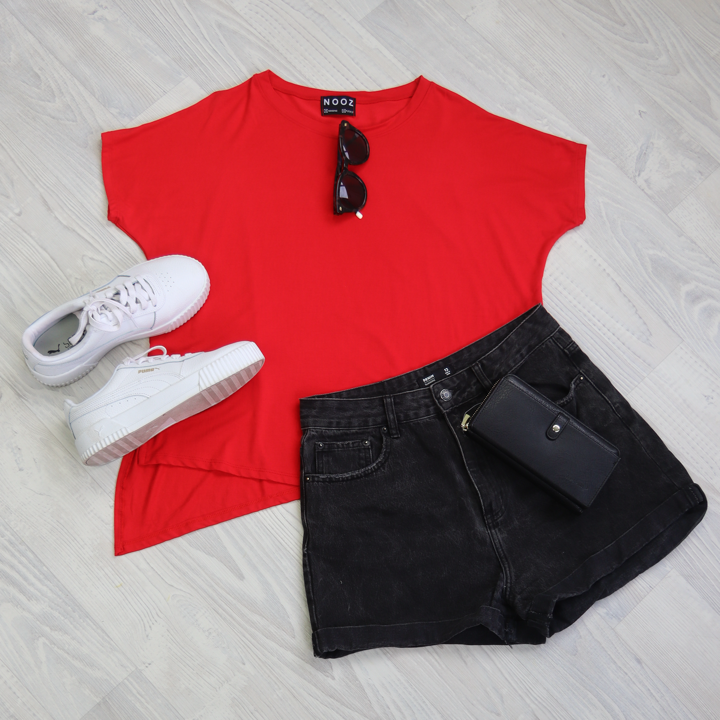 Asymmetrical Tee - Red