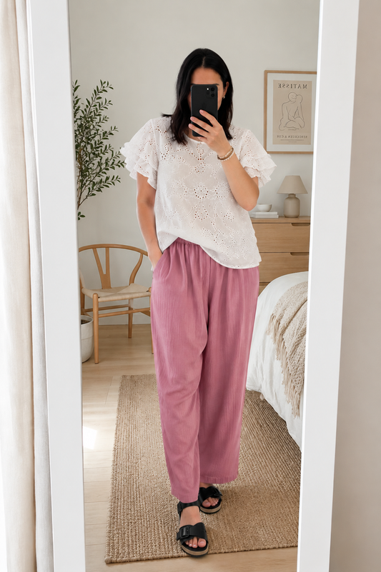 White - Broderie Anglaise Annie Top