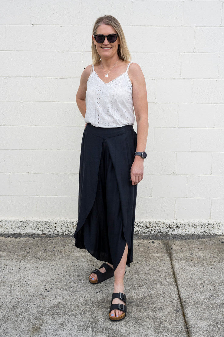 Butterfly Palazzo Pants - Navy