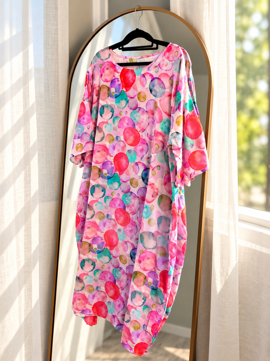 Candyfloss Bubbles - Curvier Smock Dress