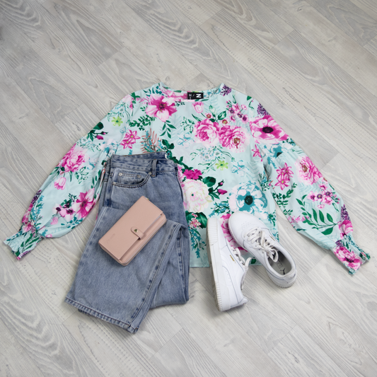 Floral Clementine Top - Blues