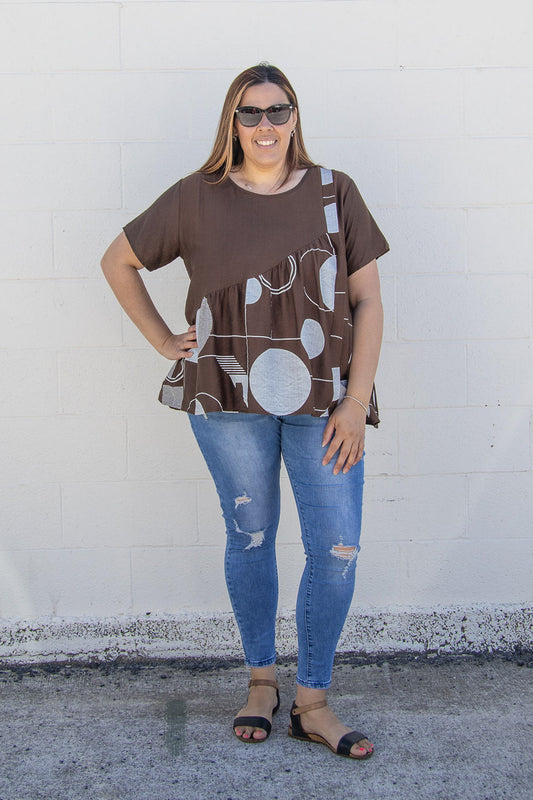 Cocoa - Geo Frill Tee