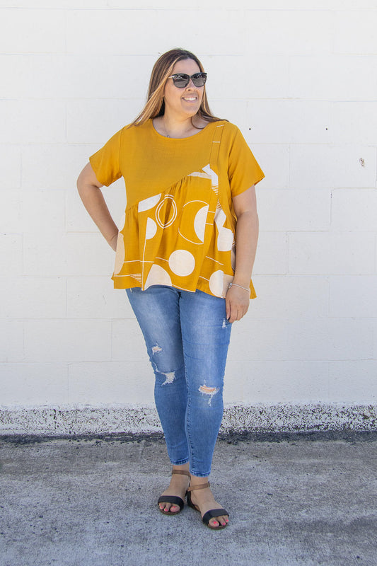 Mustard - Geo Frill Tee