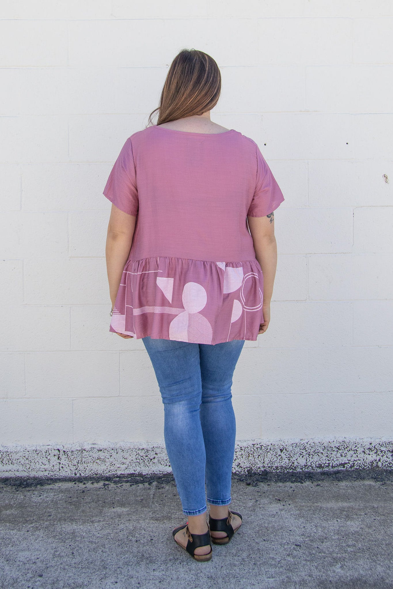 Blush - Geo Frill Tee