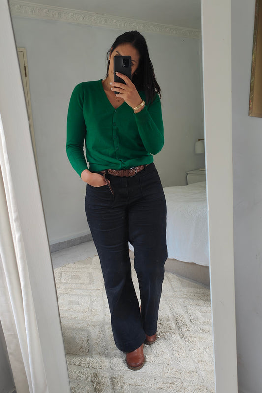 Green Button-Up Cardi