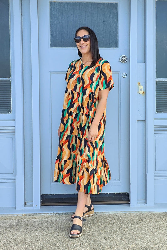 Nula Dress - Coloured Waves