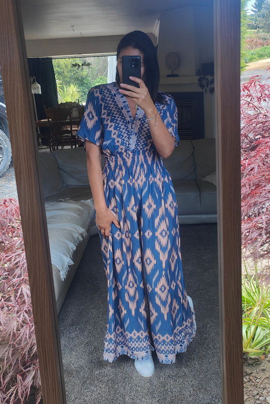 Denim Abstract - Loose Esther Jumpsuit