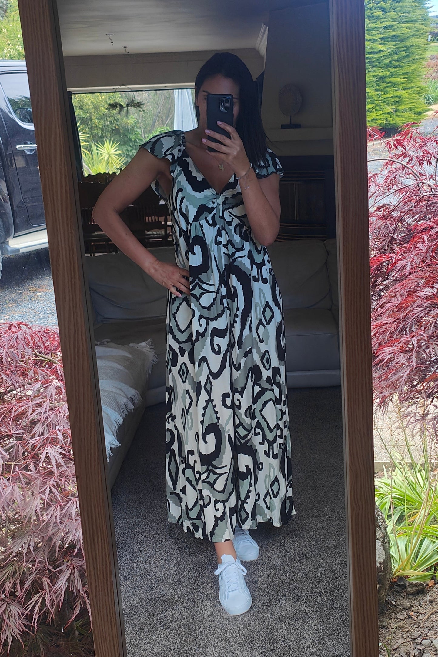 Sage & Black - Wide leg Balenciaga Jumpsuit