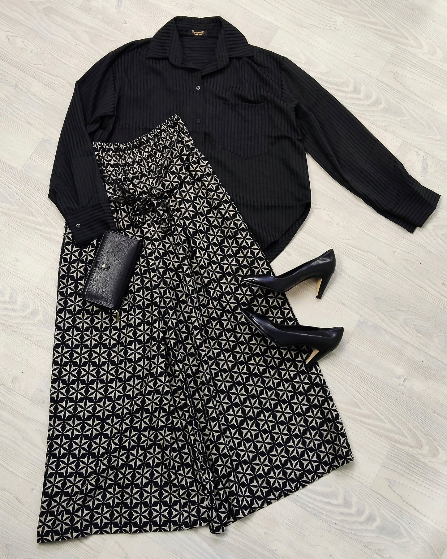 Pinstripe Shirt - Black