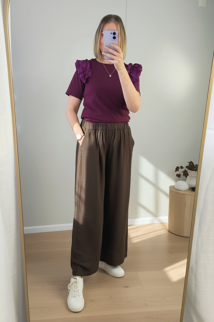 Chocolate - Straight Leg Pants