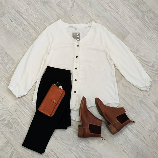 White - Soft Button Up Marina Shirt
