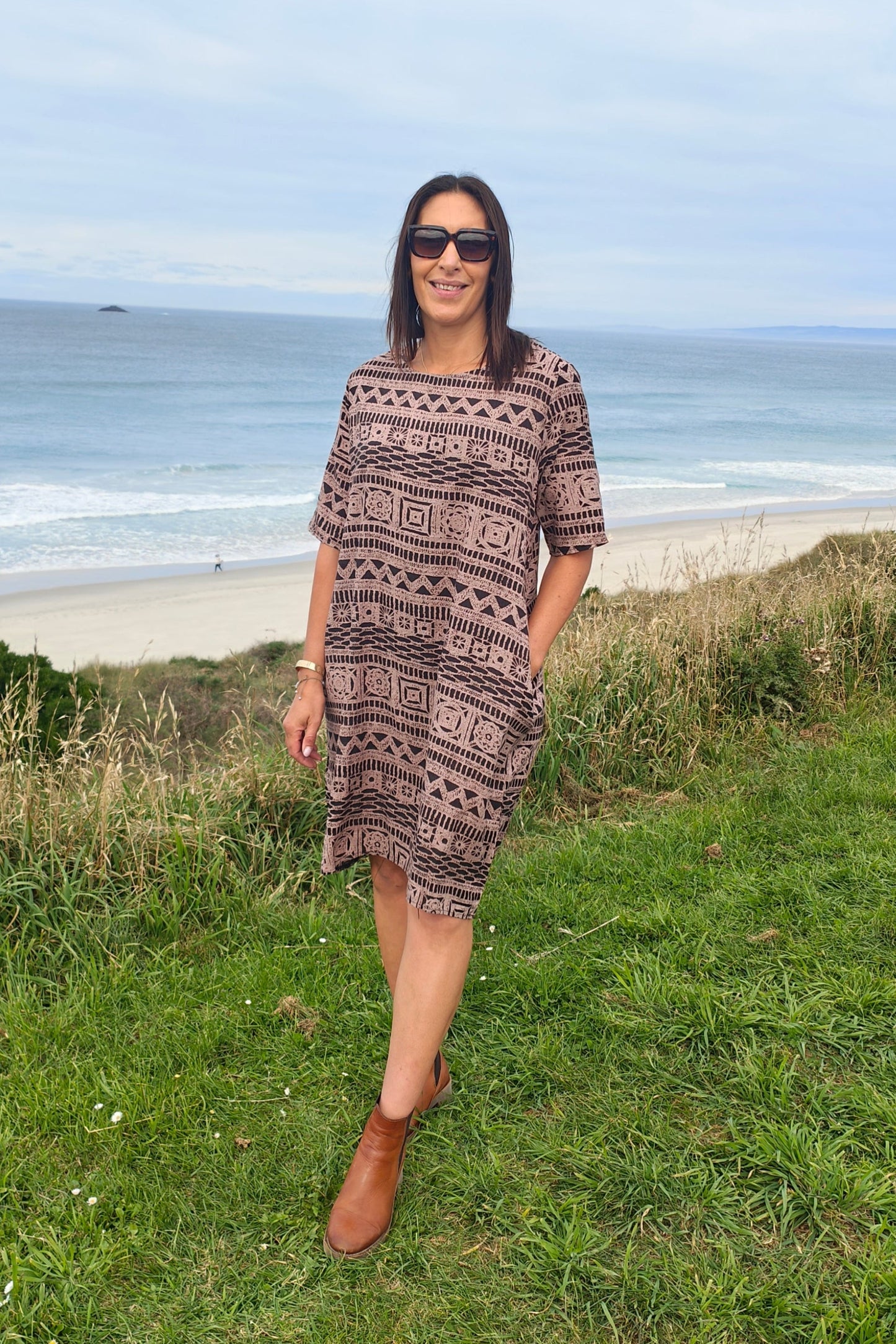 Geometric Print - Smock Dress