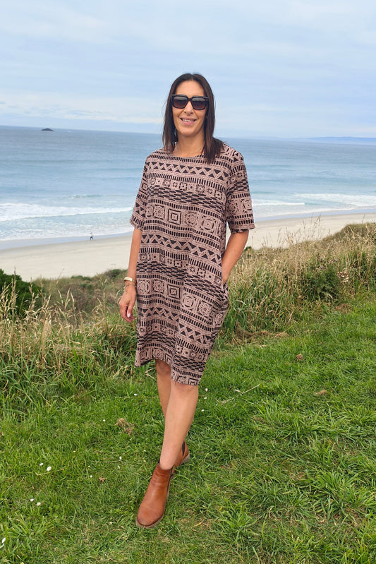 Geometric Print - Smock Dress